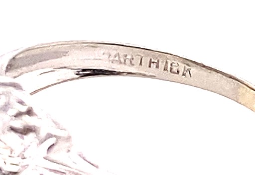 Art Deco Diamond Engagement Ring Mined .12ct Old European Cut 1930’s Antique