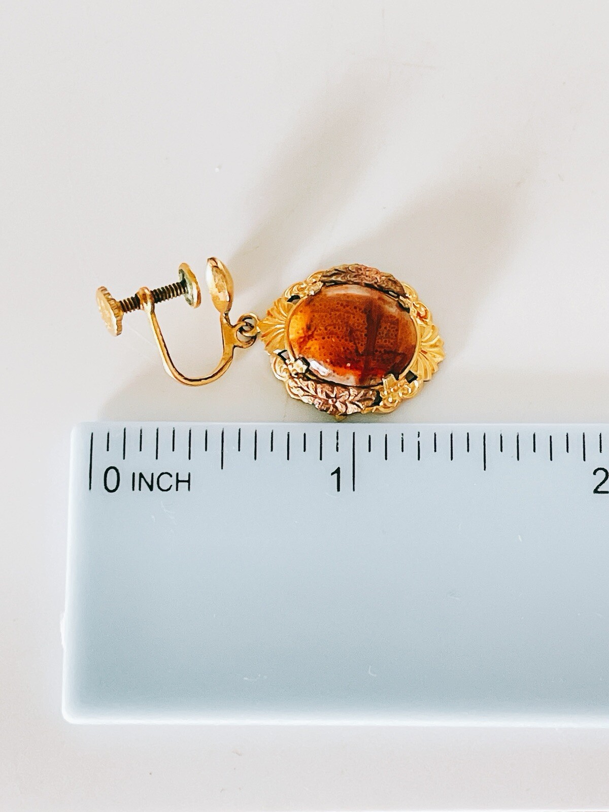 Baltic Honey Amber Gold Filled Pendant & ScrewBack Earrings Set Stunning Vintage