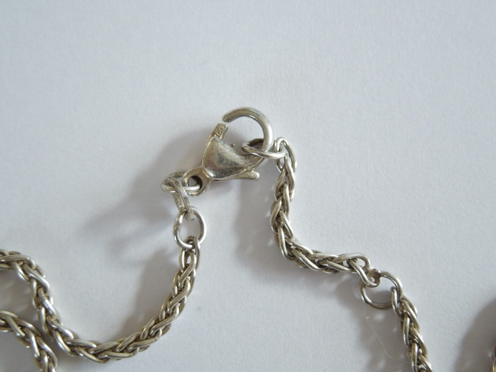 925 Silver Necklace + Silver Pendant Tested Celtic Style 36.8 G/45 Cm