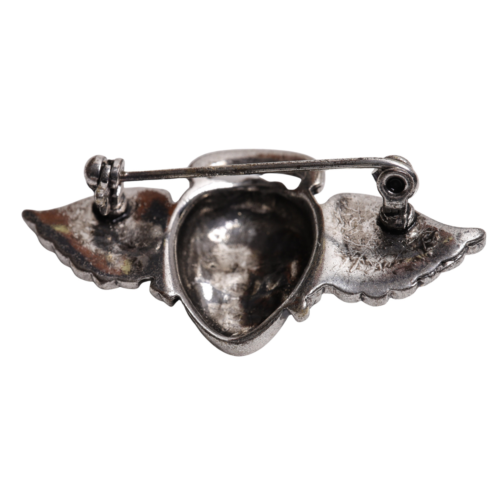 Silver Tone Cherub Angel Brooch With Safety Clasp Closure – 1.75 Inches