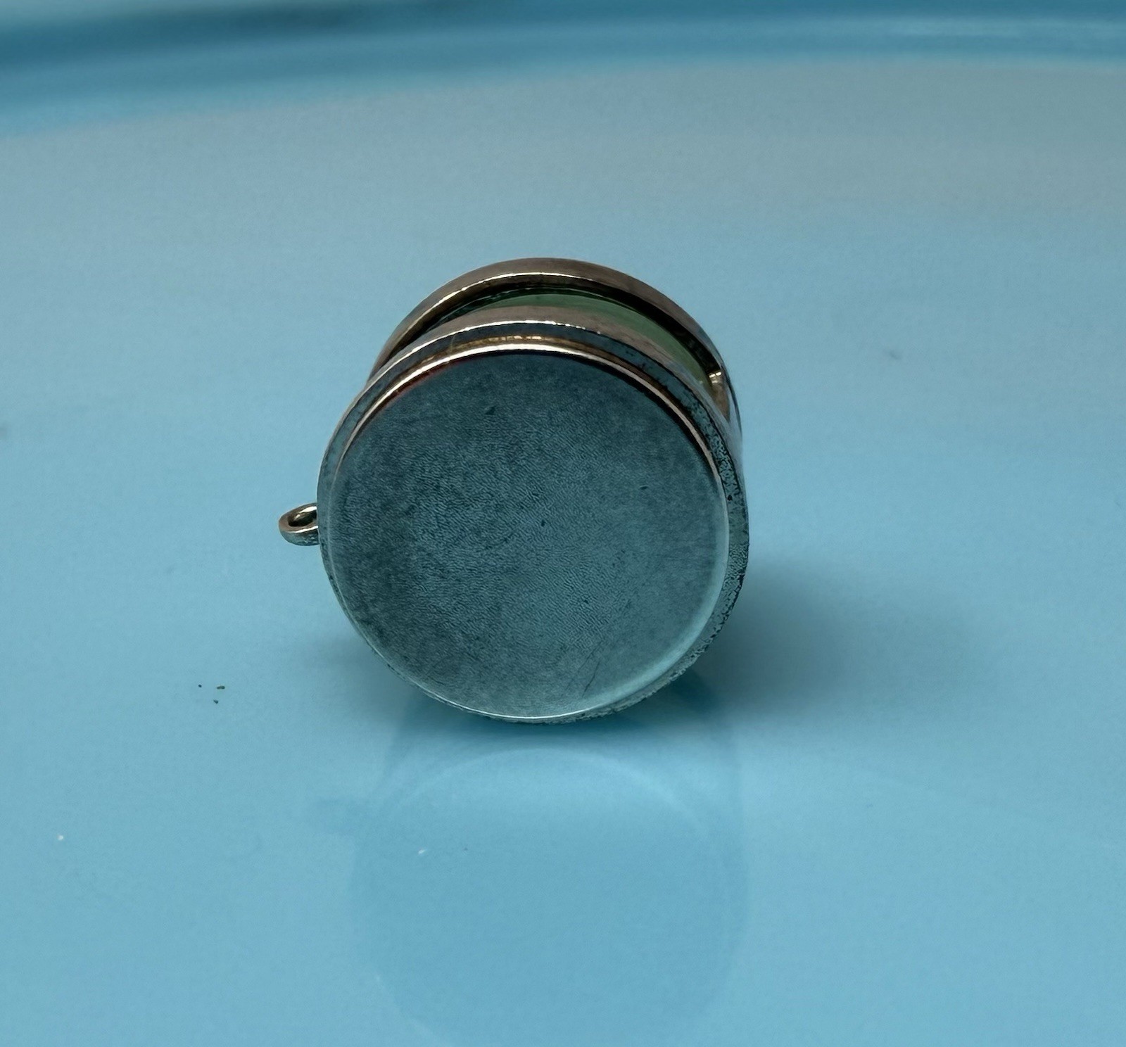 Vintage Sterling Silver Enameled Fancy Red Hat Box Terrarium Charm 1.8g