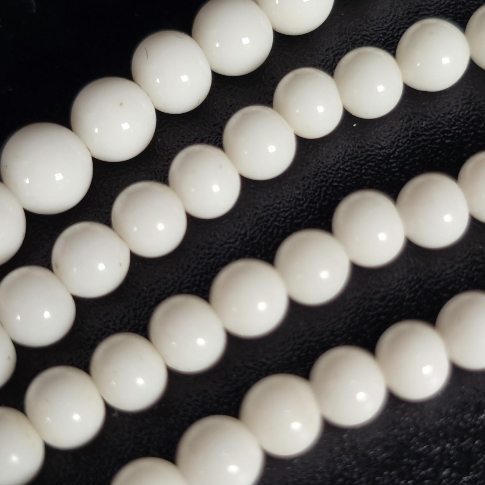 Vintage, Milk Glass And Multi Strand Necklaces, (Lot Of 3) Victorian Granicor