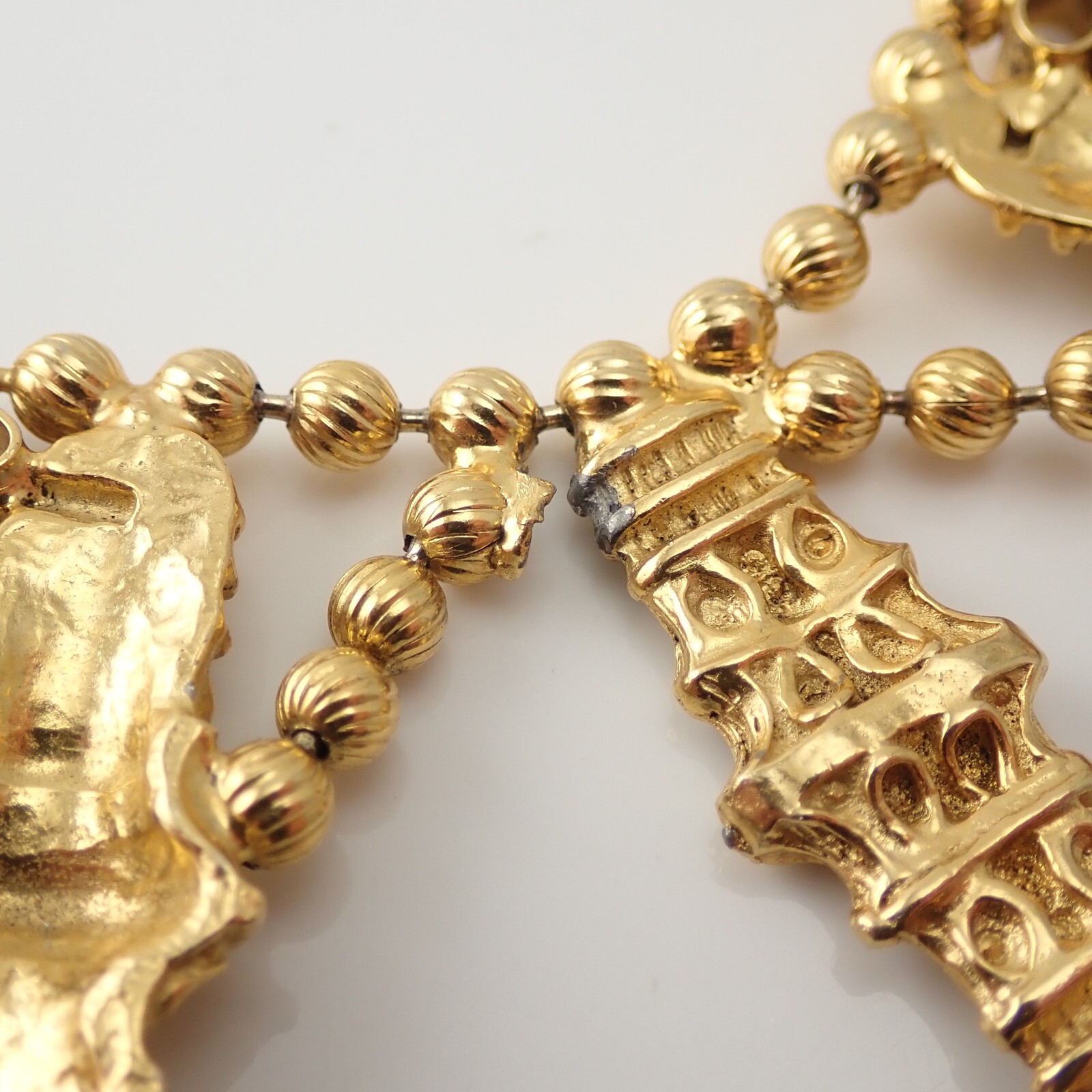 Book Juliana D&E for KJL Cast Urn Parure Bib Necklace Bracelet Egyptian Set