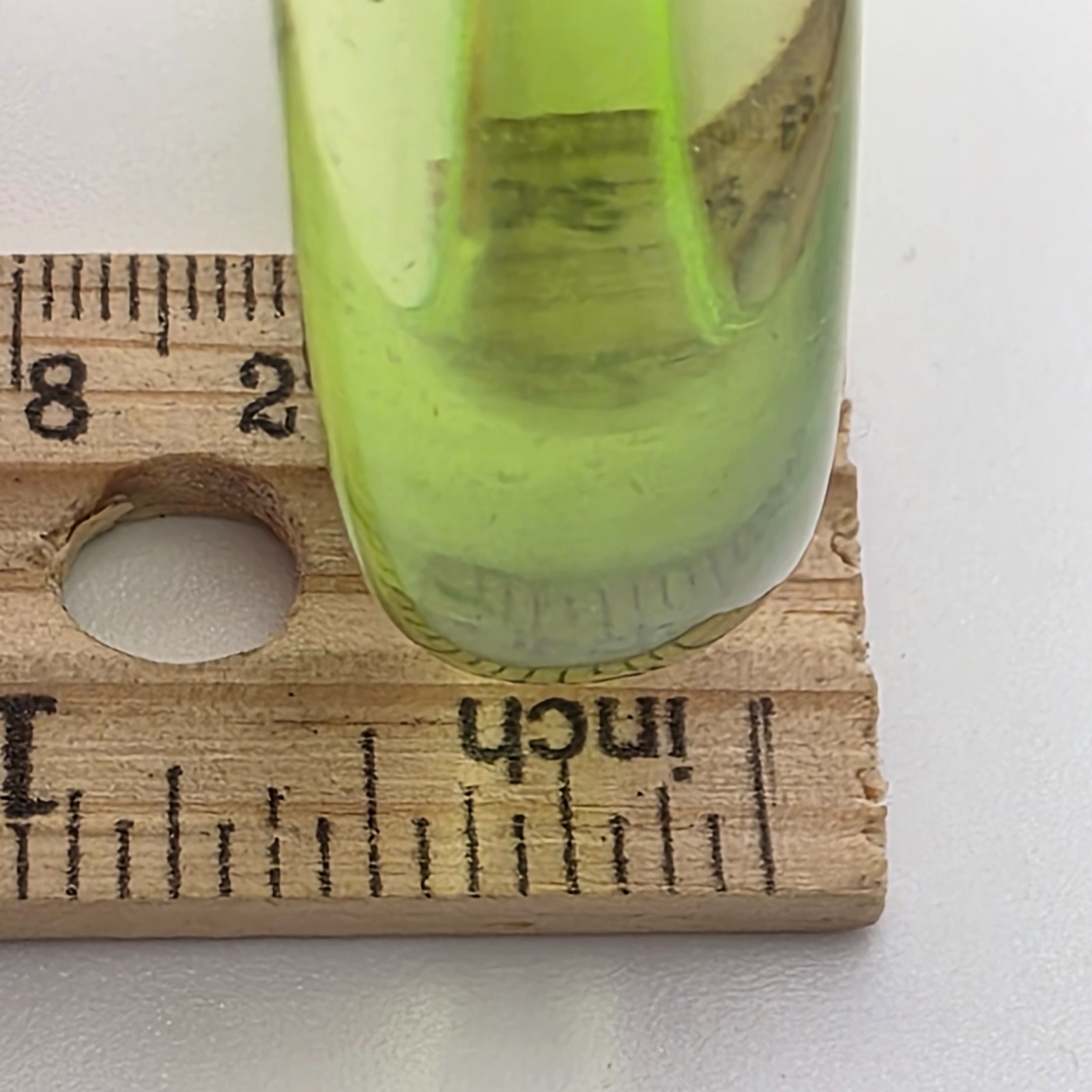 Vintage Translucent Avocado Green Lucite Bangle Bracelet 8″ 12.5mm Wide