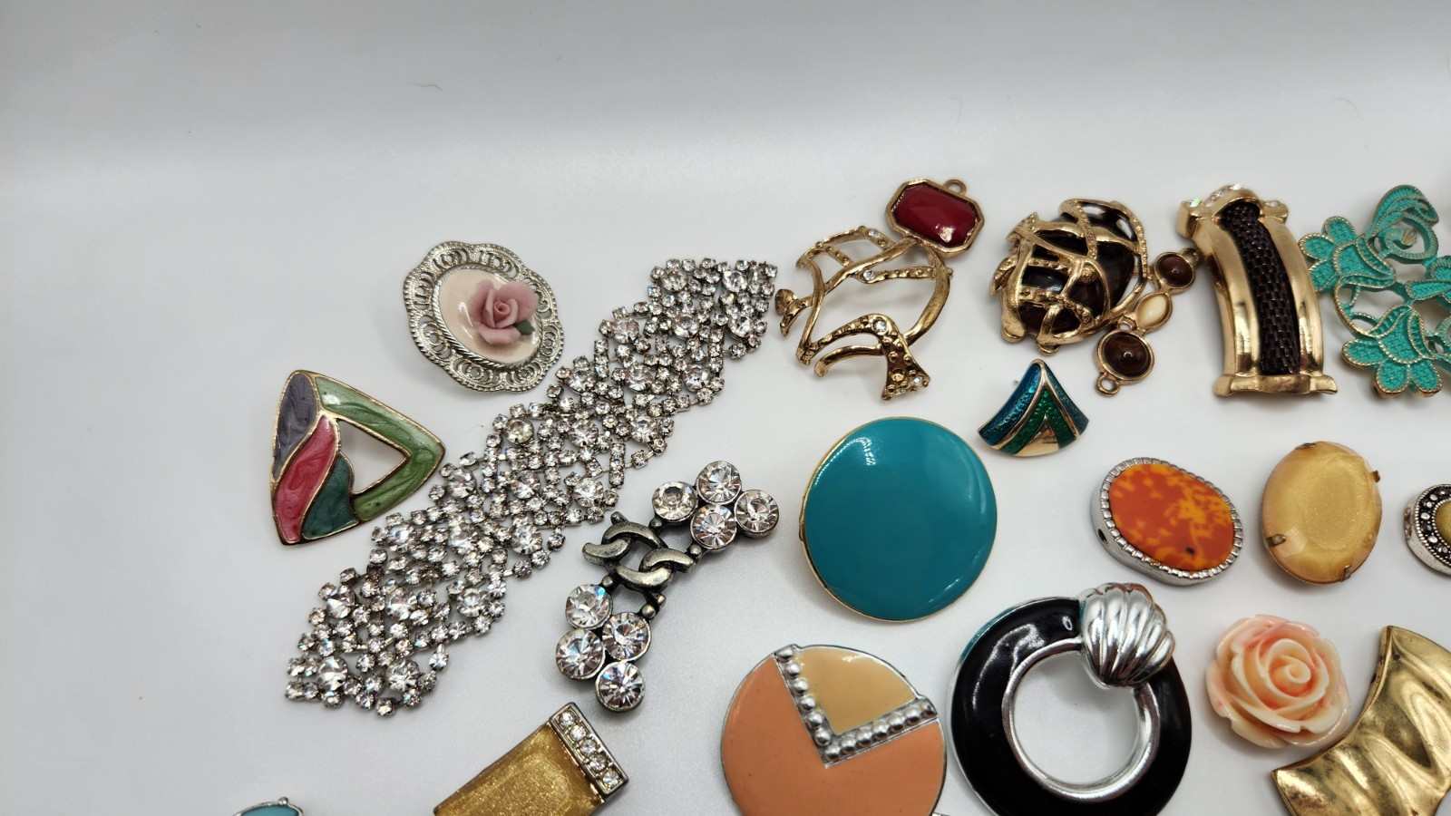 Craft Jewelry Pieces Junk Drawer Lot 50 Different Pieces