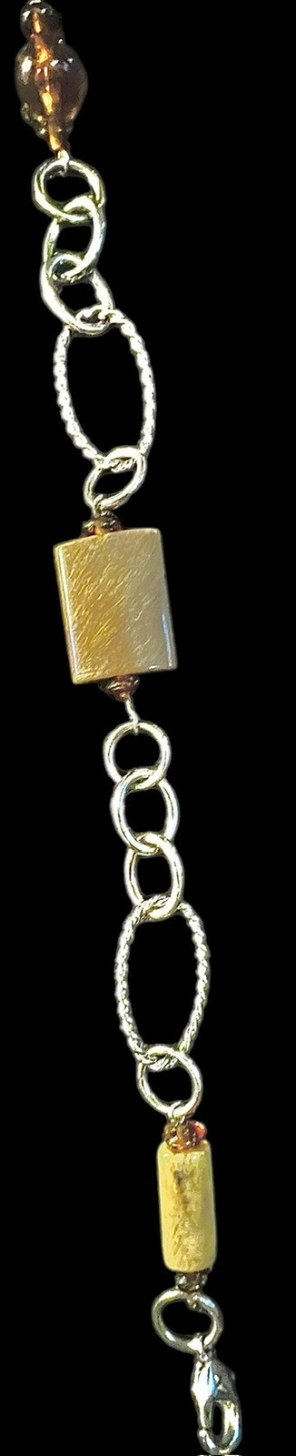 Vintage 7.25” Parklane Jewelry All Natural Stone Bracelet