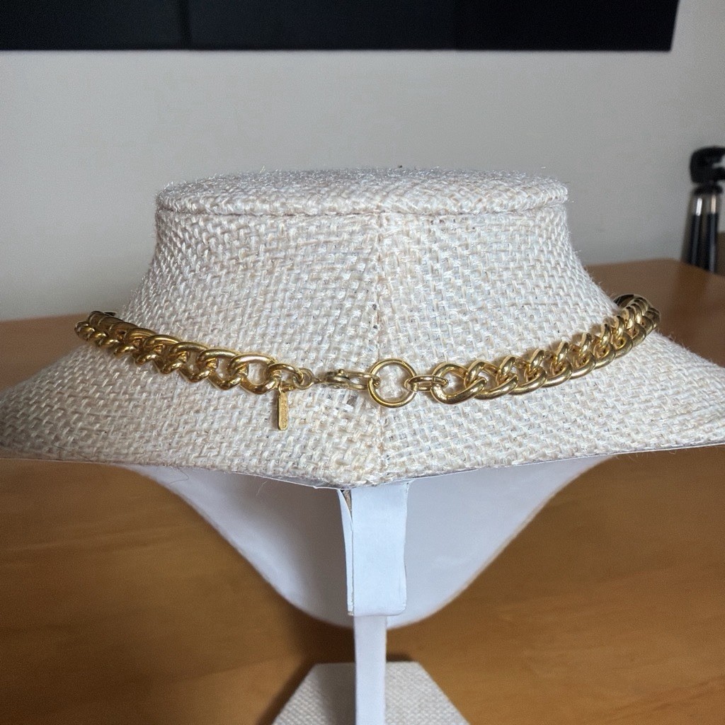 Vintage Monet 18” Gold tone Chain with Gold Tone balls