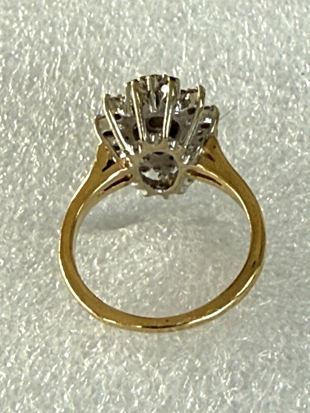 Vintage 0.45ct Champagne Diamond Pear-shaped Cluster 14K Yellow /White Gold Ring