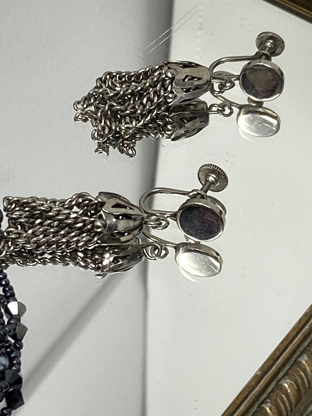 Vintage lot of 3 Gold or Silver Tone Clip on Earrings 60’s 70’s 80’s Dangle