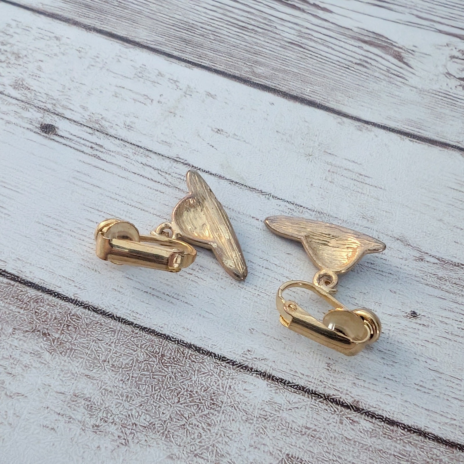 Vintage Clip On Earrings Red Hat Dangle