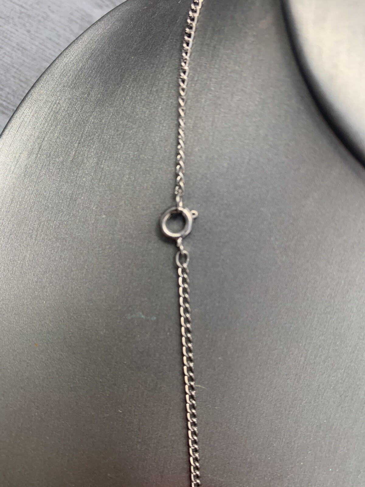 Vintage Pewter BDA Judaic Star Of David Engraved Pendant Necklace 18”