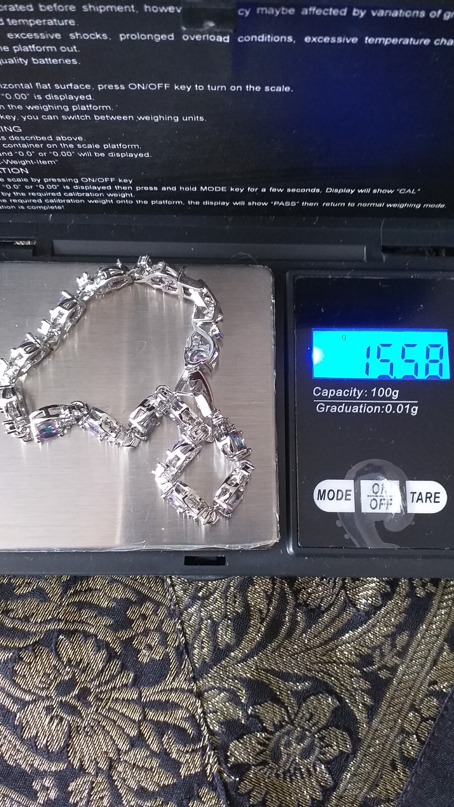 Vintage 1990 Mystic Topaz Sterling Silver 925 Bracelet 8 inch long – Hallmarked