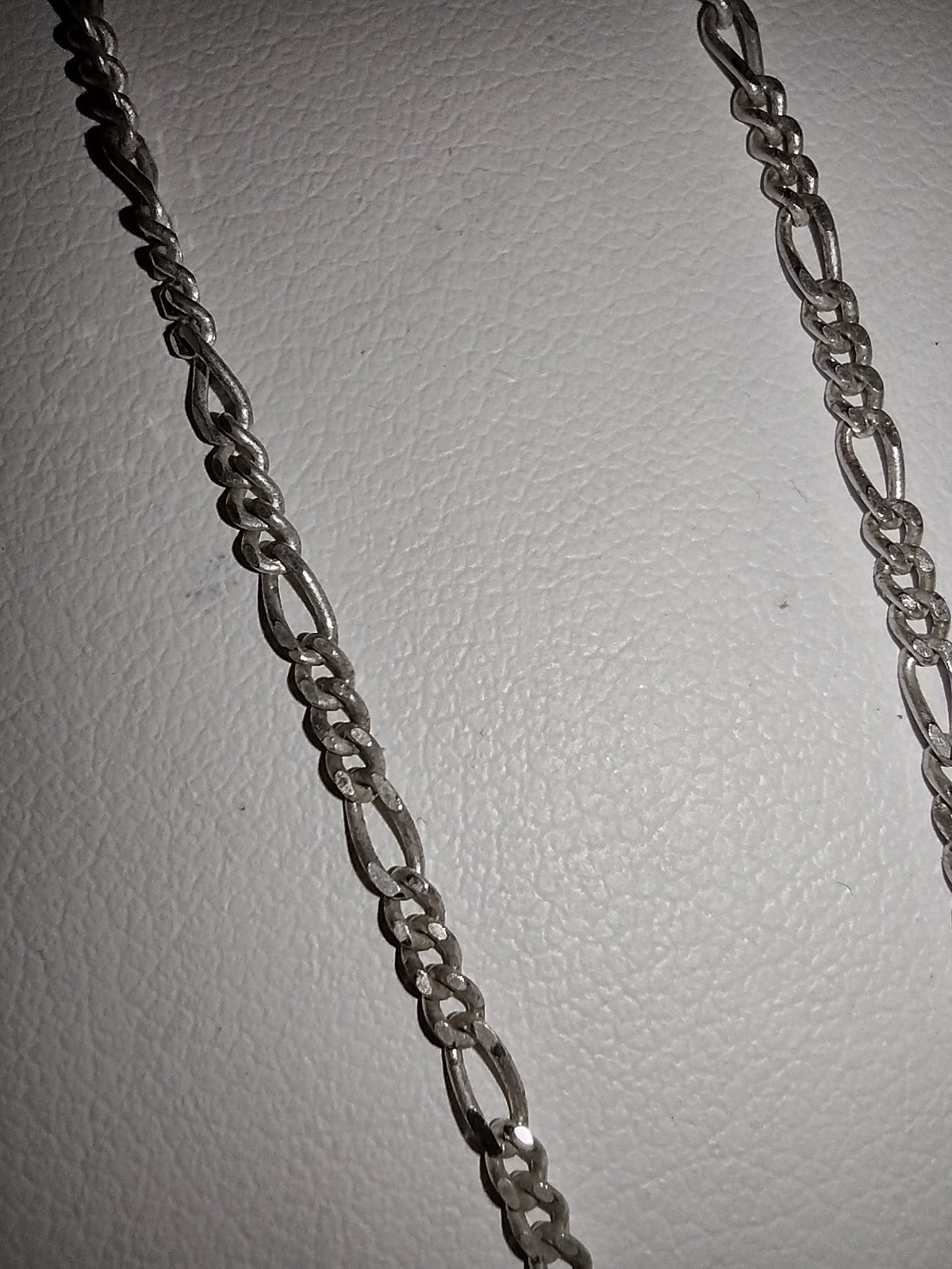 Vintage 925 Sterling silver Figaro Chain Anklet 10″ Italy 2.1mm Wide Chain