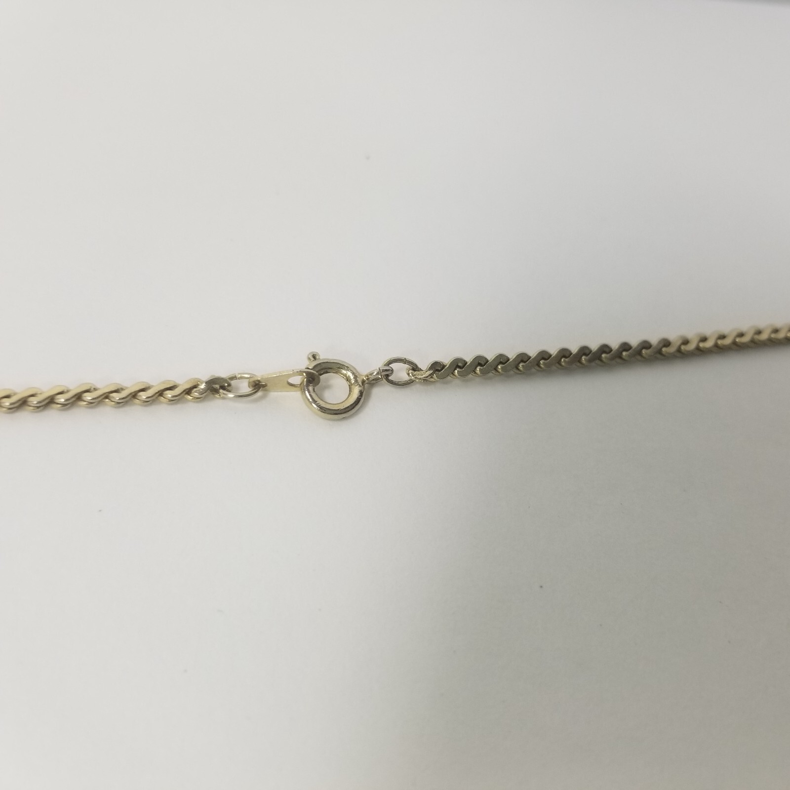 Vintage Gold Tone Serpentine Chain Bar Link Fashion Necklace 26.5″