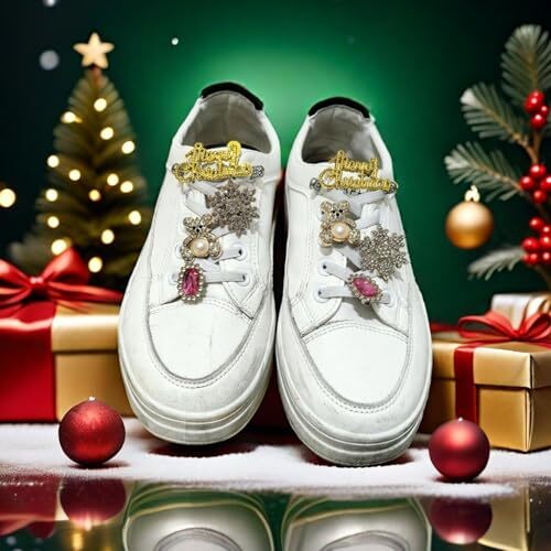 Christmas Charms for Socks 24pcs Rhinestone Brooch Pins Brooches and Pins for