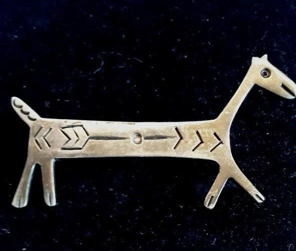 Forbes Horse Dog Sterling Pin Brooch Vintage 2.50″ 10g🔥🔥🔥🔥🔥🔥🔥🔥🔥🔥🔥