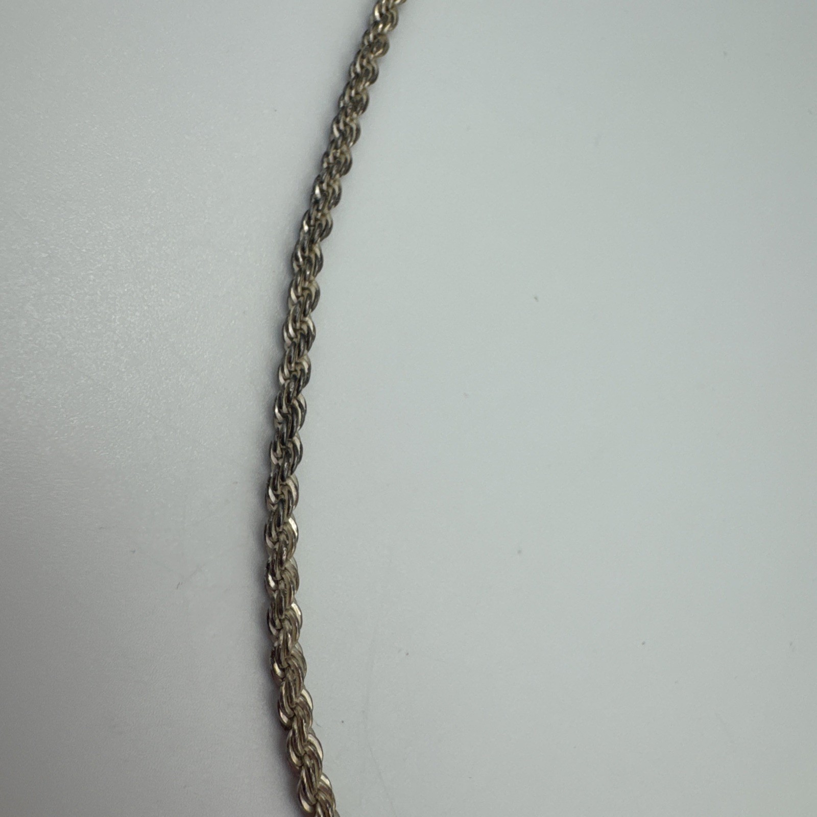 Vintage Sterling Silver 925 Twisted Rope Chain 24″ Necklace 12g