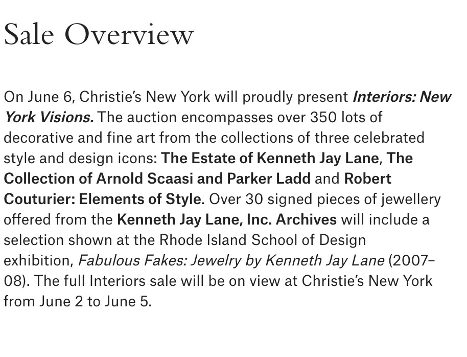 RARE From Kenneth Jay Lanes Private Archive/Christie’s Auction Set of Six Pins