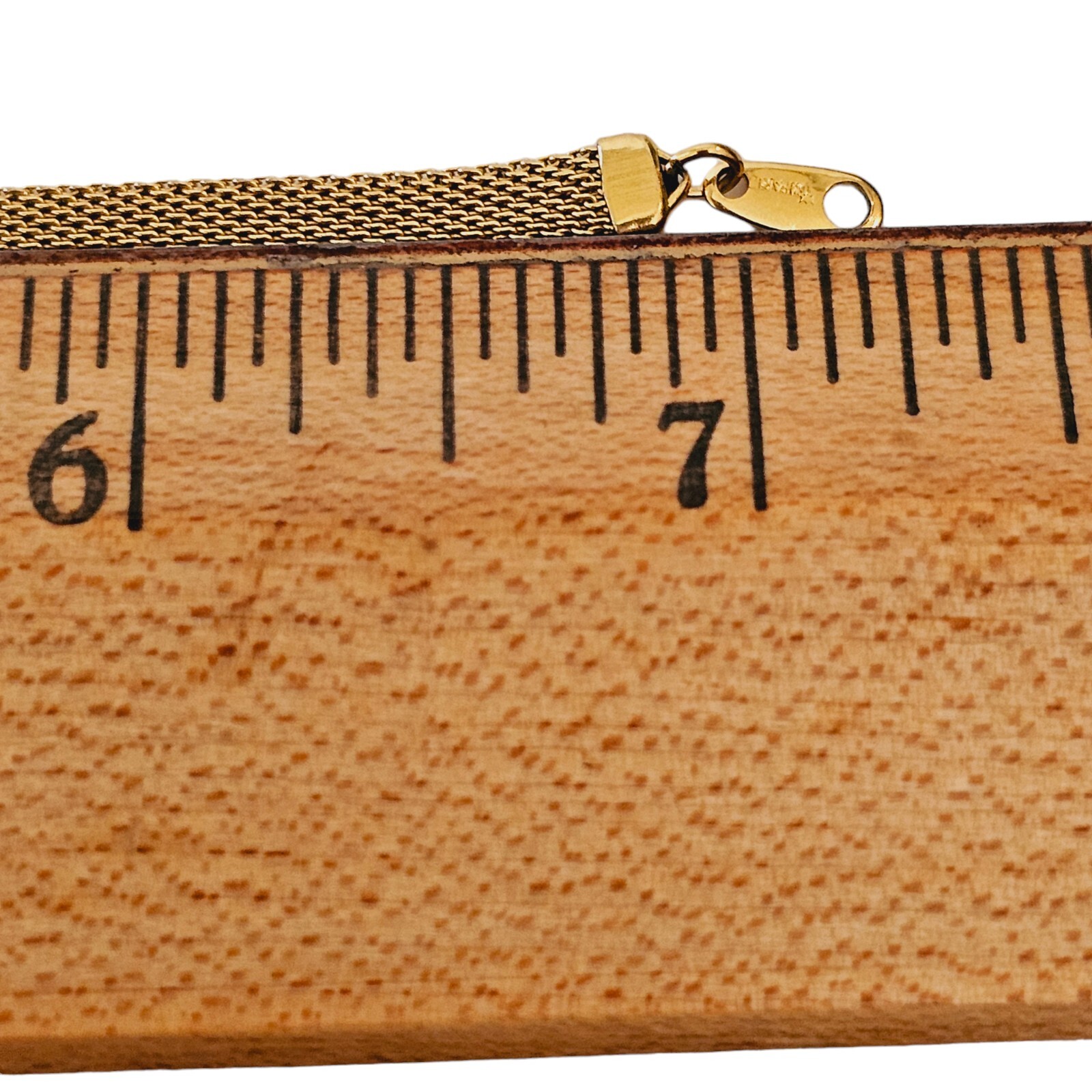 Vintage Crown TRIFARI MESH Bracelet Gold Tone 7.25 in