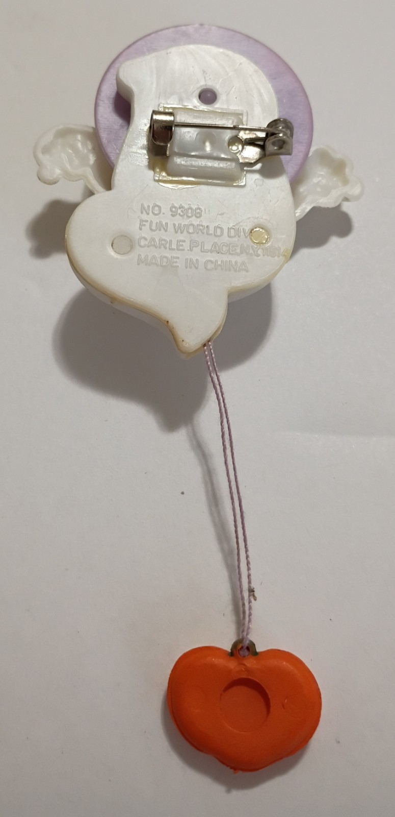 Vintage Halloween Ghost Boo! Spinning Pull-String Pin Fun World