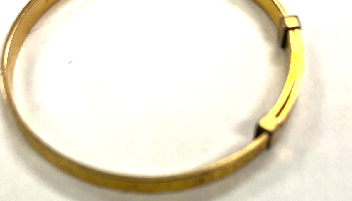 Vintage 1940s Lot of 2 Baby Bangle Bracelet 1 Stamped 12k Gold Filled & Unmarked