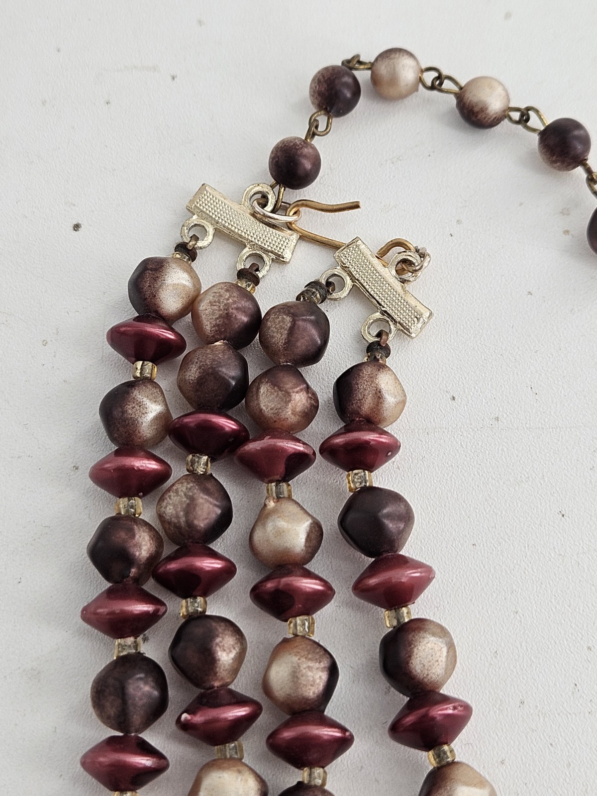 Vintage Estate Multi Strand Beaded Necklace Lot Mixed Materials And Styles