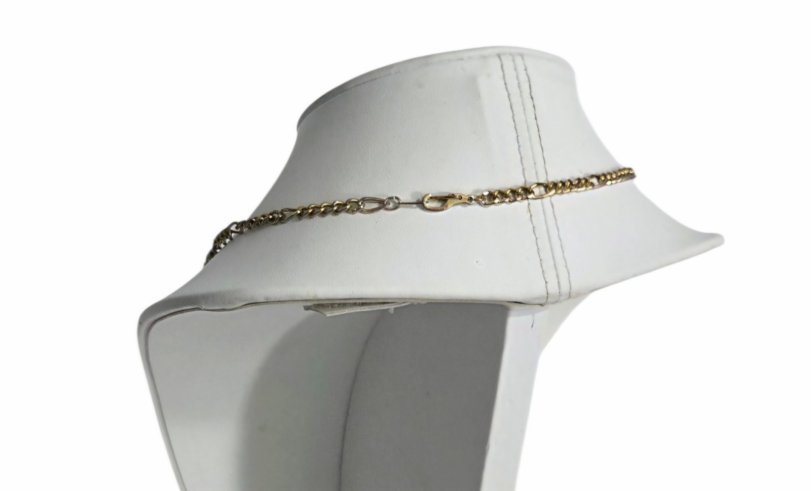 Vintage 14k GP Figaro Necklace Unisex Italian Style Unmarked Gold Tone 20″