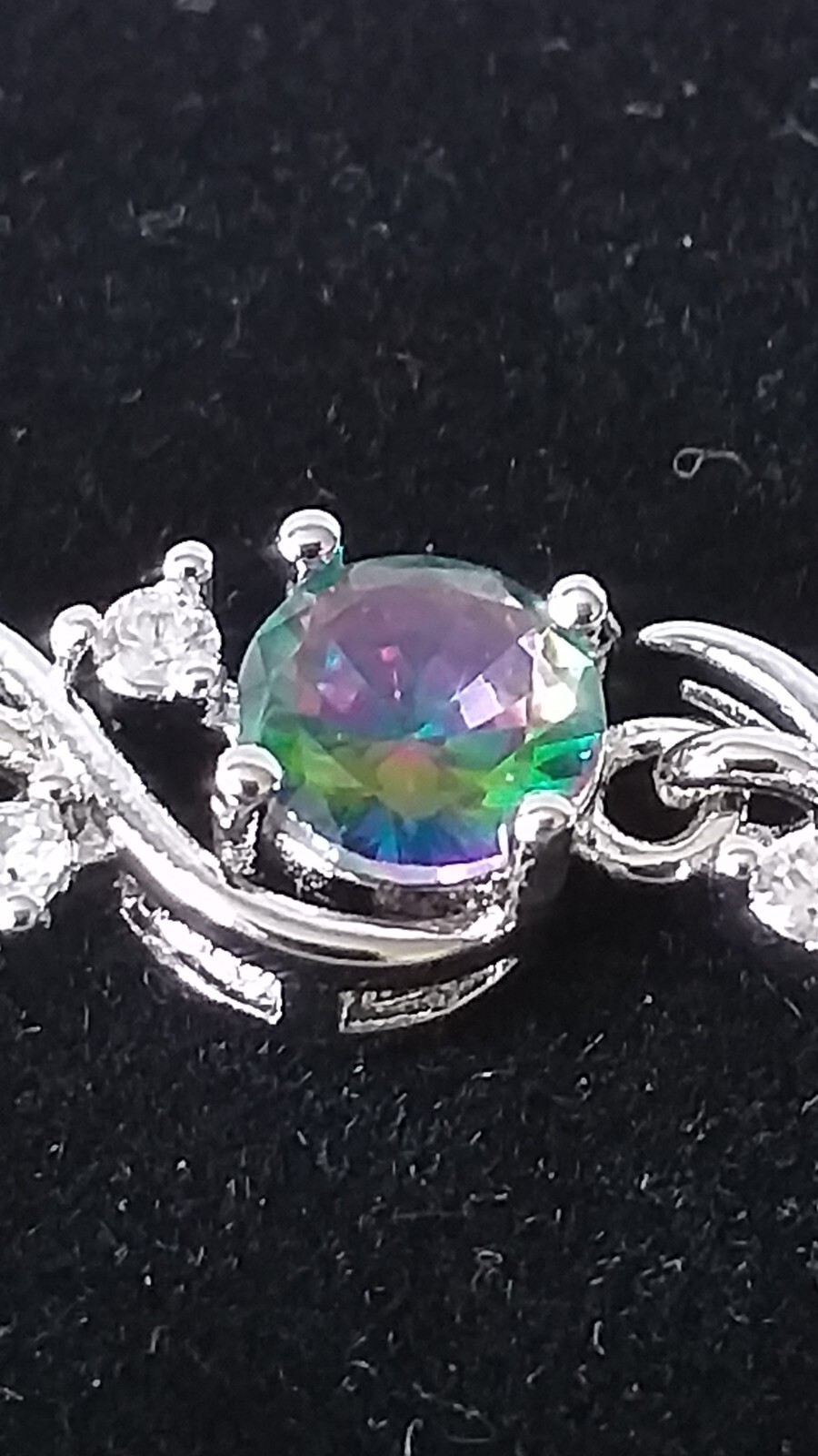 Vintage 1990 Mystic Topaz Sterling Silver 925 Bracelet 8 inch long – Hallmarked