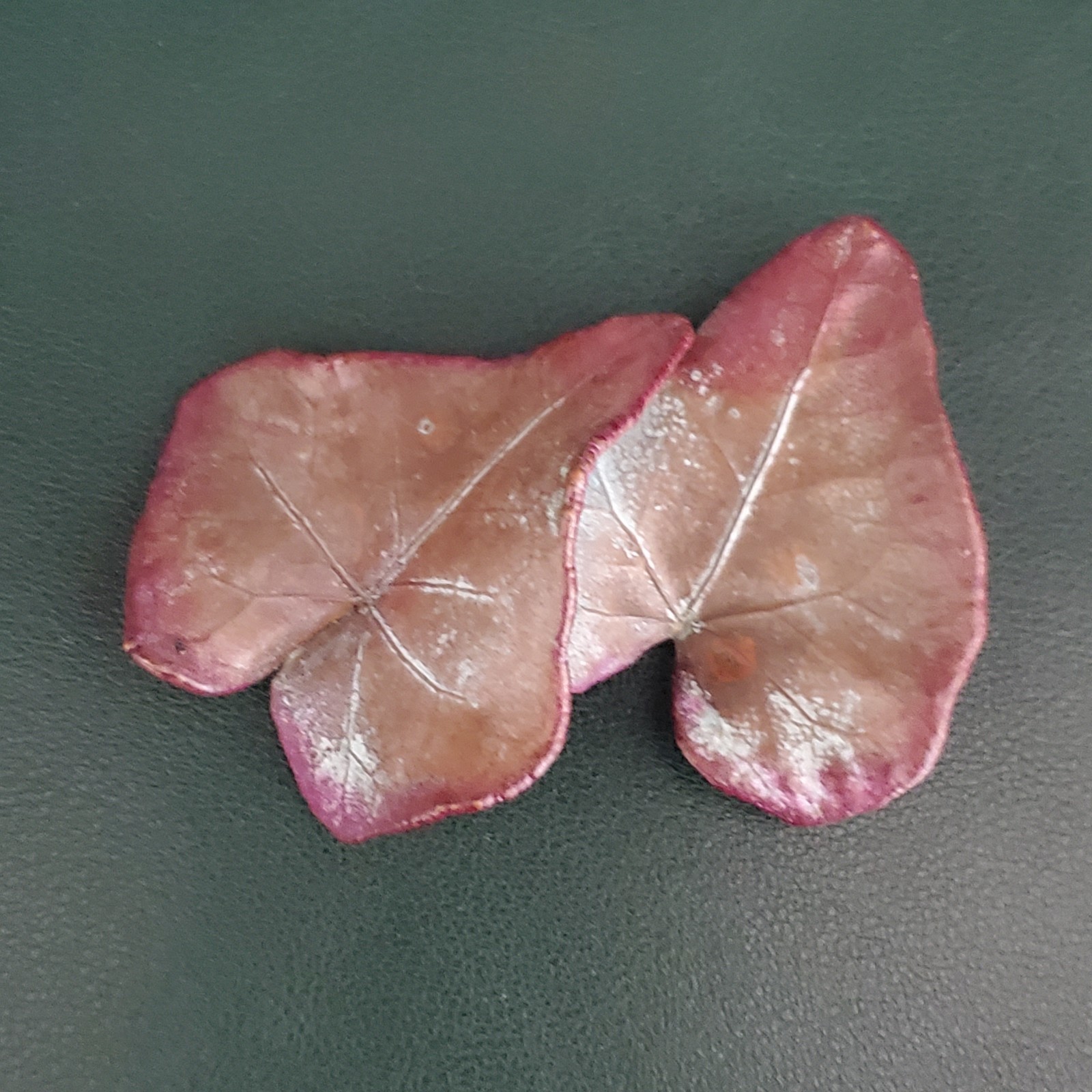 Nature’s Creations Rockville Maryland Copper Leaf Leaves Brooch Pin Vintage