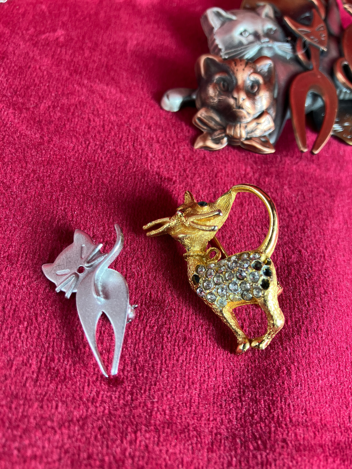 Miscellaneous Vintage Cat Pin Necklace Funny Cute 50s 60s 70s 80s 90s