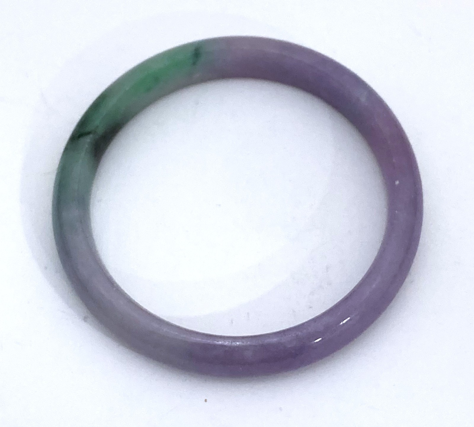 Vintage Natural Lavender/Purple & Green Jade Jadeite Bracelet Bangle 2.3” dim