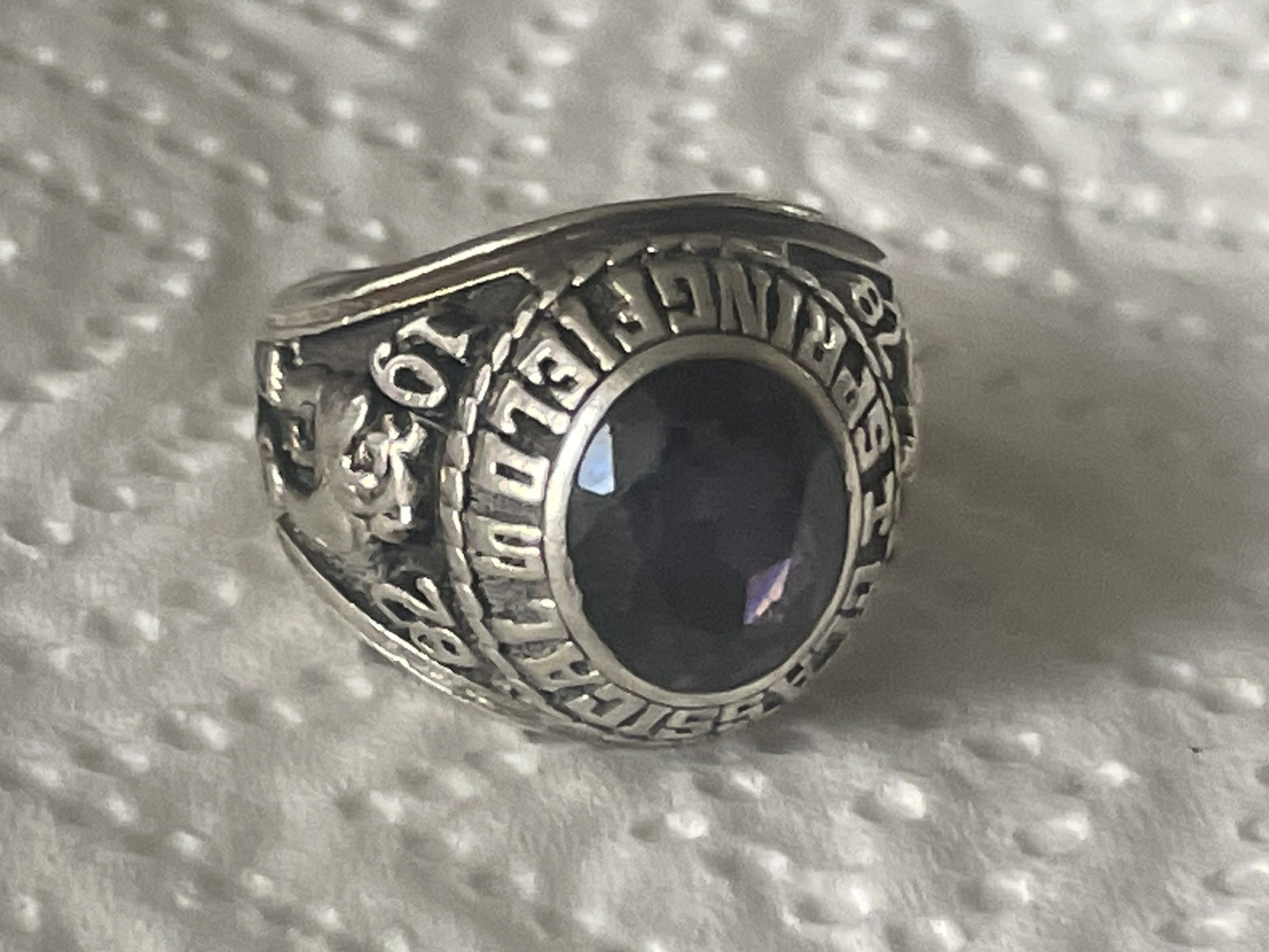 Sterling 1978 Springfield Classical Bulldogs High School Class Ring Jostens 10.5