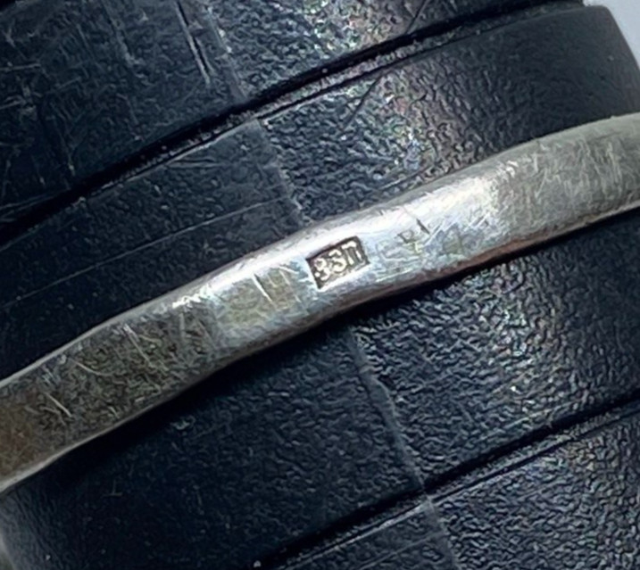 Rings Silver 875 Size 10 . Weight 3.03 g. Soviet Vintage Jewelry USSR