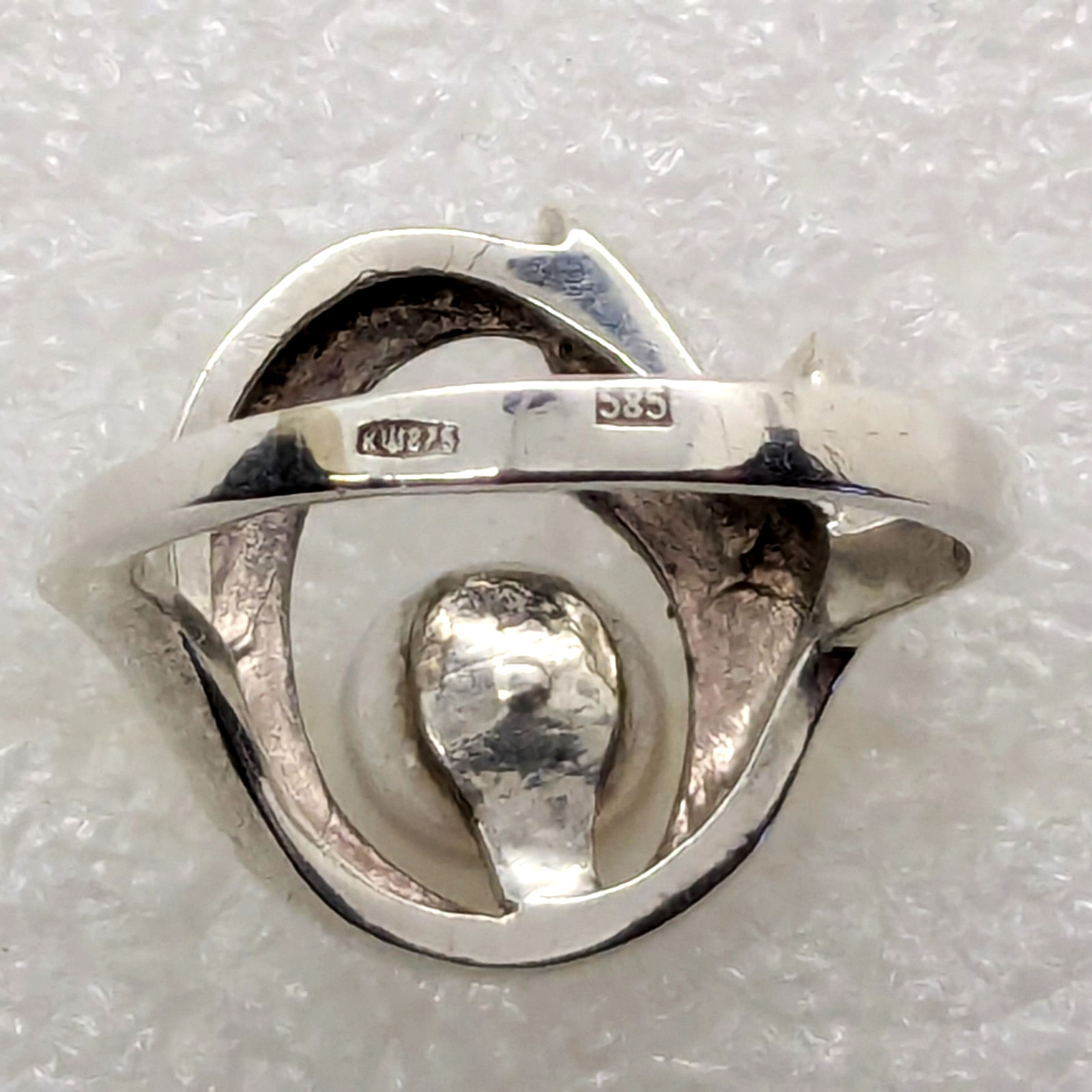 Vintage Luxury RING Silver 875 with Gold Inlay 585 -size: 8US (18mm) -5.52g. #16