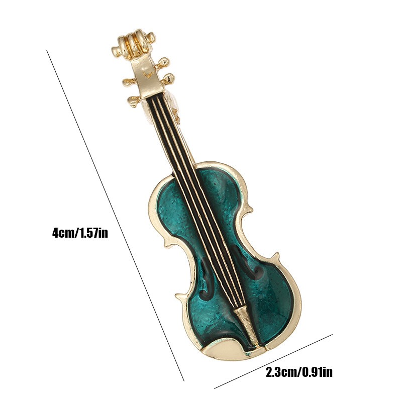 3P Colorful Violin Brooch Musical Instrument Pin Daily Gift for Music Lovers