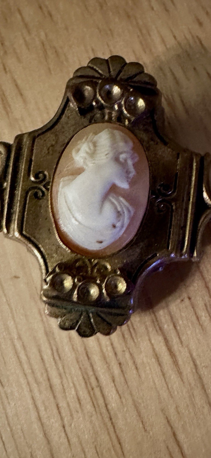 Vintage Small Cameo Dress Clip