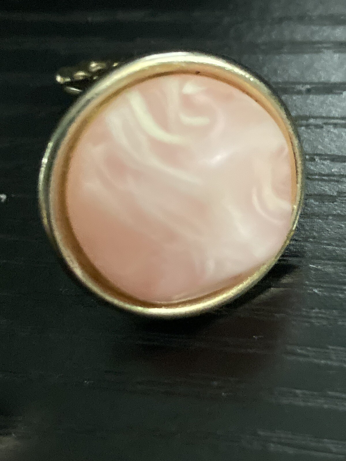 Vintage LISNER Gold Tone Lucite? Pink Opal Beads? Clip-on Earrings, Very Light