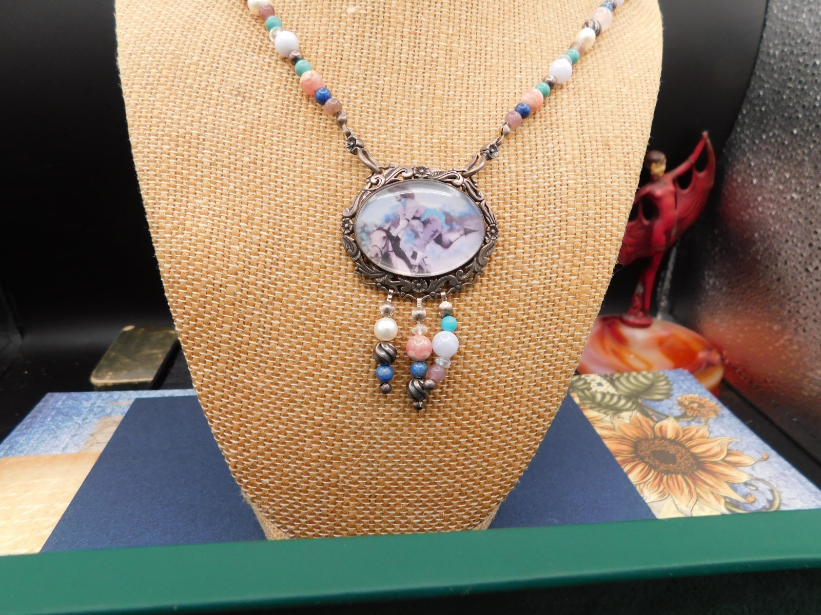 sterling jewelry lot Rare Carolyn pollack horses pictures set neck bracelet