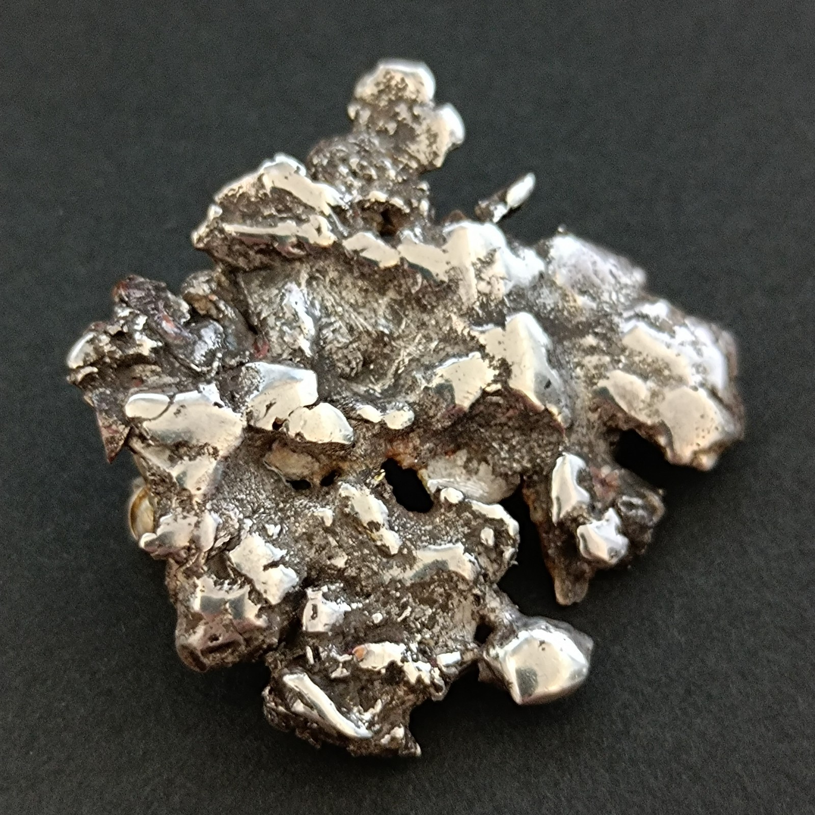 Brutalist Sterling Silver Brooch Modernist Abstract Sculptural Statement Artisan