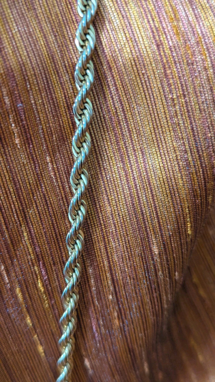Vintage 80s Gold Plated Twist Chain Necklace 14 Inches With Lobster Claw Clasp