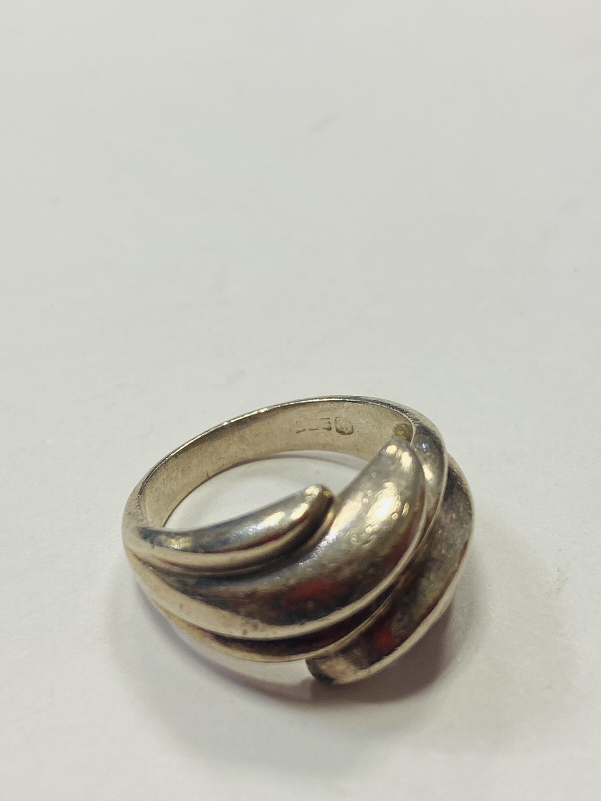 .925 Sterling Silver wave front Ring SZ 7