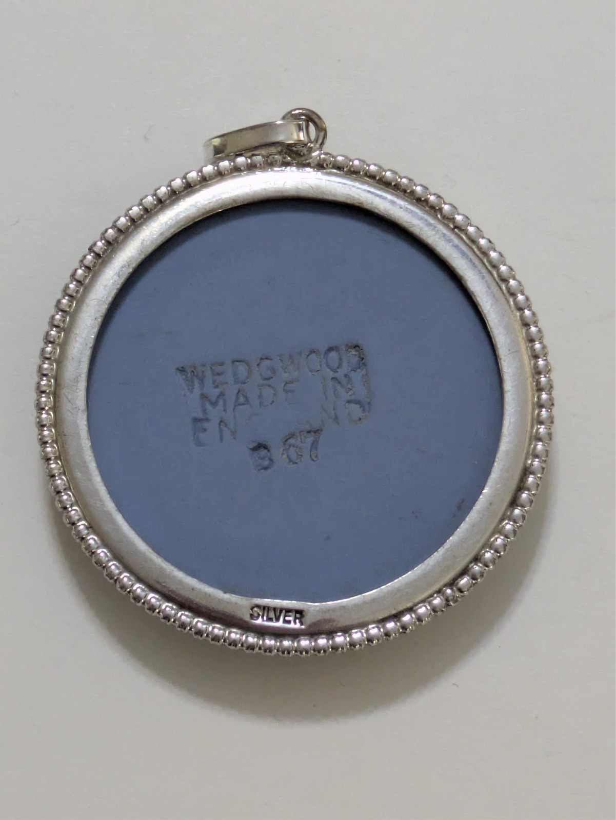 Wedgwood Cameo Pendant Horse & Chariot # B67 Sterling Silver England VINTAGE