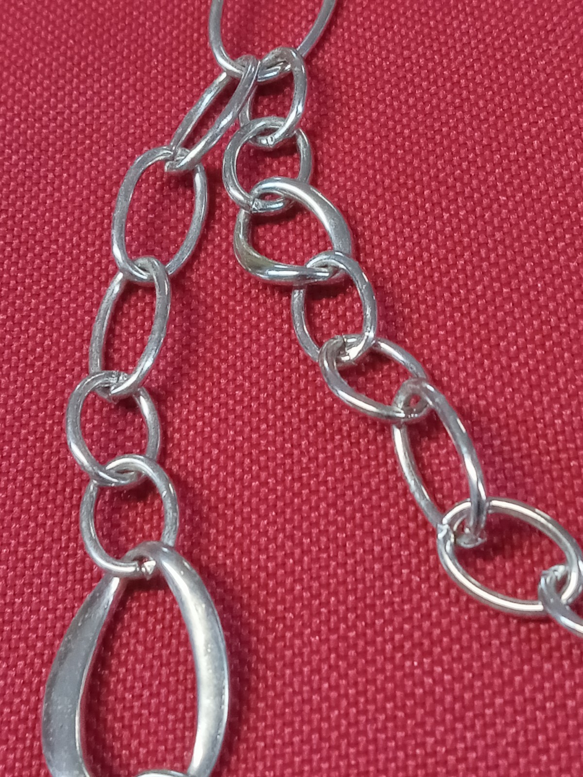 Vintage Silver Toned Double Strand Chain 18″ Necklace