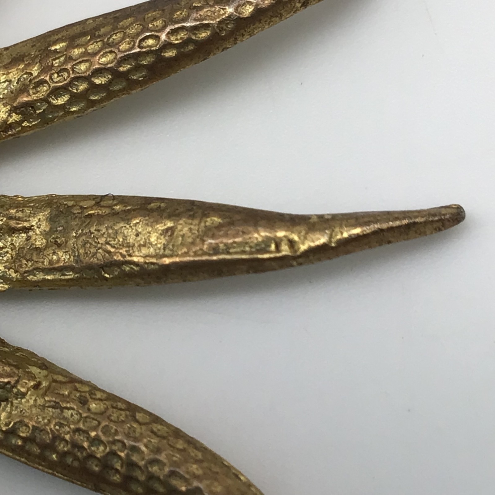 Boucher 1950’s Flower/Star Brooch #7441 Brushed Gold Tone Metal 2 3/8 inches