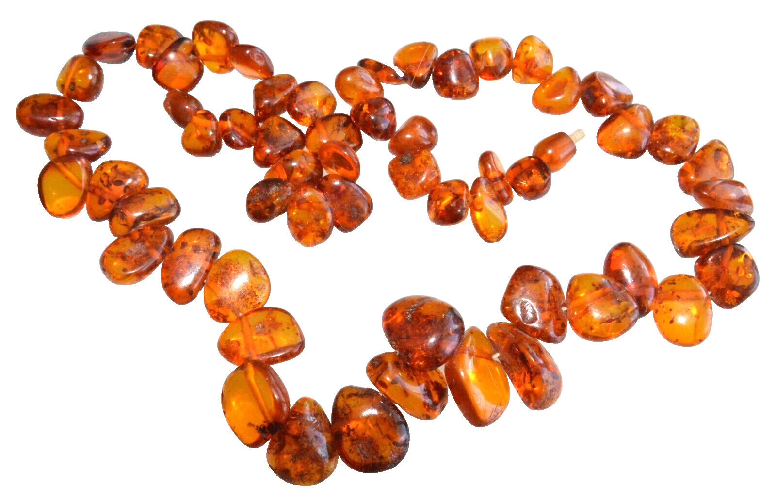 ✅60cm = 54gr RUSSIAN SOVIET BALTIC AMBER BEAD NECKLACE 琥珀 BRACELET STONE PENDANT