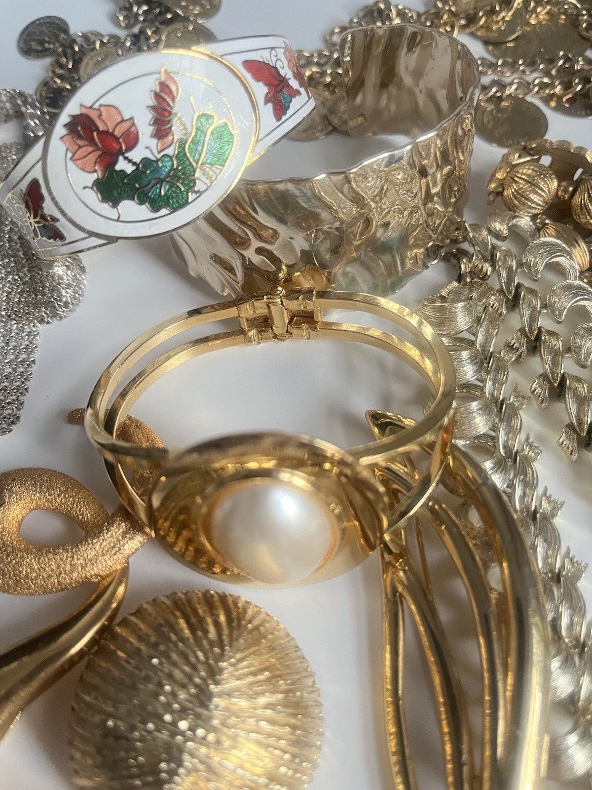 Vintage Jewelry Lot Monet AK LC Lauren Coro Lisner Green Crystal 1960-90’s