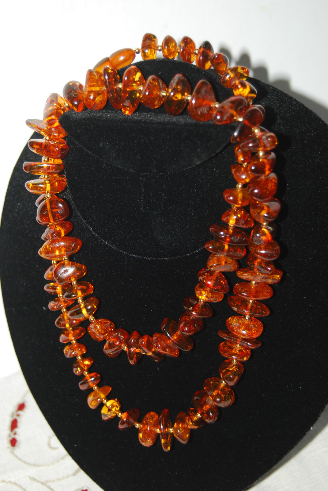 Vintage large Genuine Beautiful Every Day Baltic Amber Choker Necklace 33”