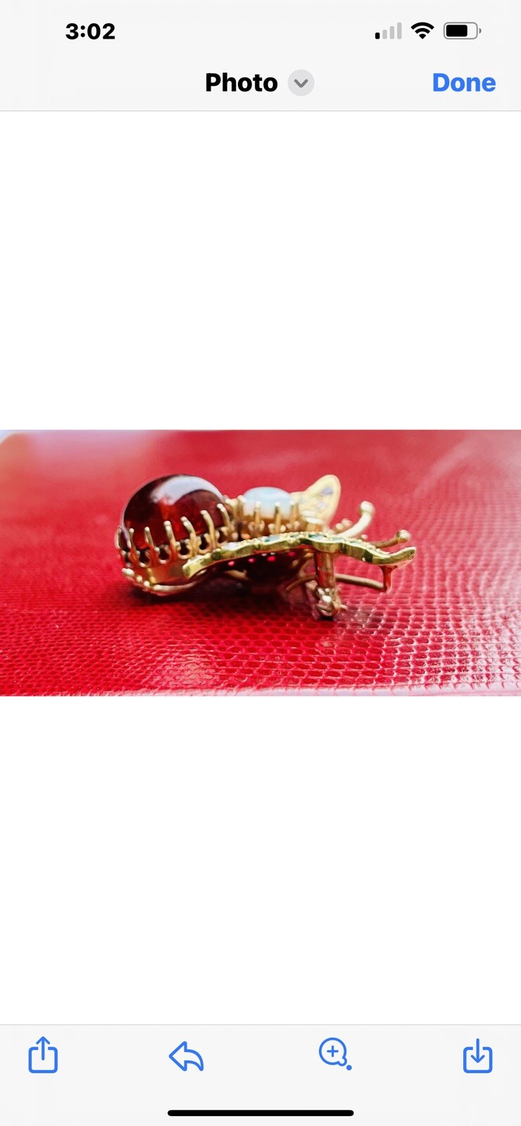 DIAMOND , GOLD ,OPAL, BUTTERFLY ,RUBY,EMERALD T= 1.80 CT PENDANT BROOCH 15.10 GR