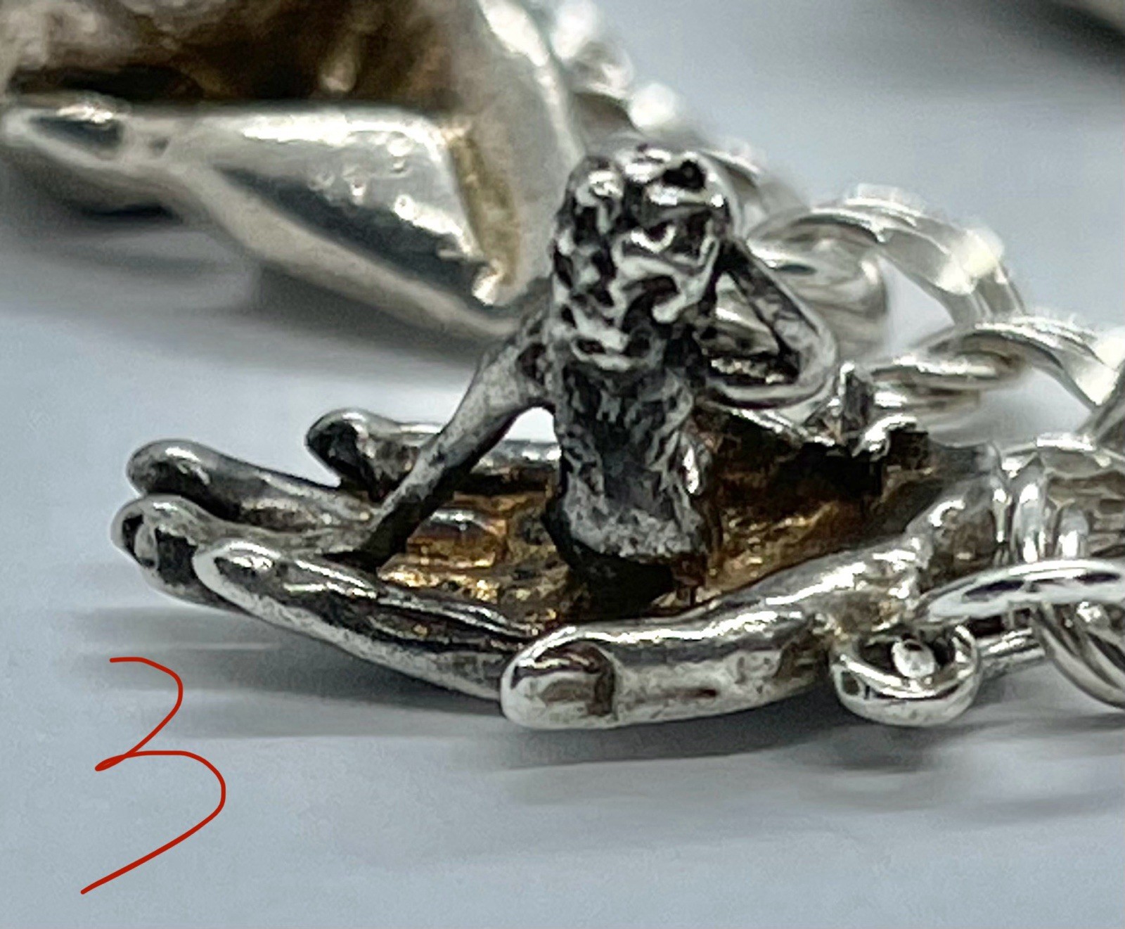 Vintage MCM HANDS that Hold Surprises Sterling Silver Charms Pendants Fobs