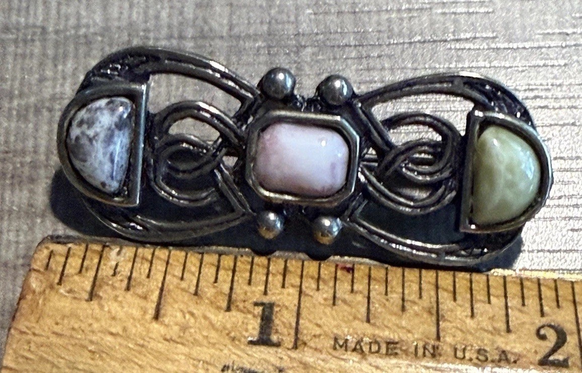 Celtic Bar Pin Stones Sterling Silver Malin